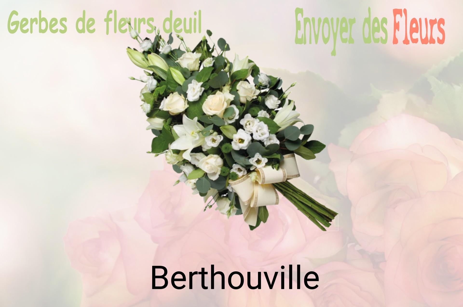 Gerbe de fleurs de deuil livrée à Berthouville